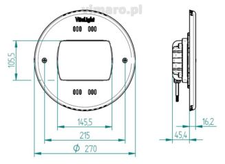 Lampa POWER LED 21er 24 V, 270 mm, 56 W, 9950 lm - 2
