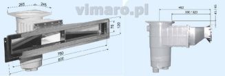 Skimmer Diamond Edition stal 316 - 2