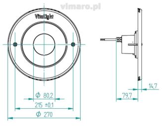 Lampa POWER LED 15er/16er 24 V, 270 mm, 40 W, 7100 lm - 2